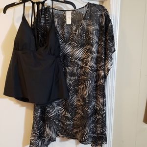 Swim top and cover up